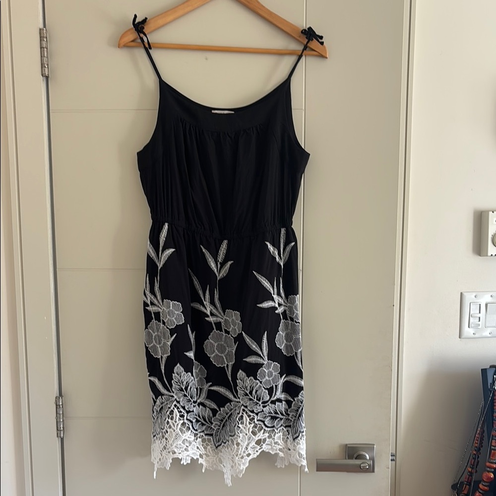 Lila Rose Black and White Floral Dress